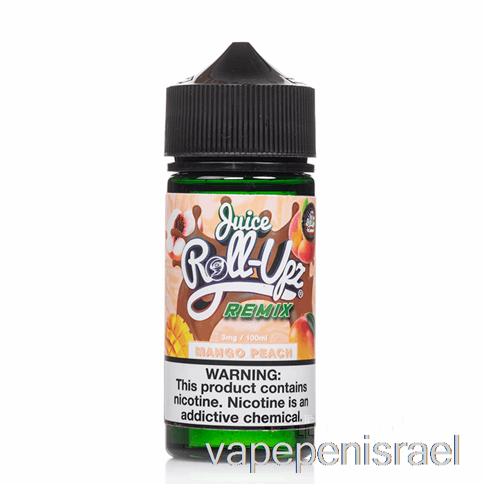 חד פעמי Vape Israel מנגו אפרסק - רול מיץ Upz Remix - 100 מ"ל 3 מ"ג